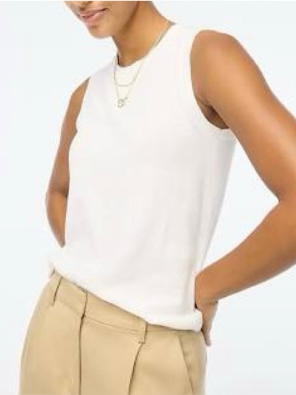 NWT J. Crew Classic Shell White Sz XL
